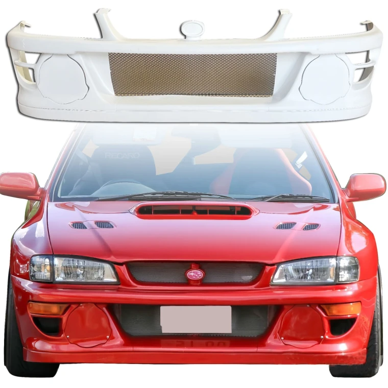 FRP LS WRC 98 Front Bumper w Caps 3pc > Subaru Impreza (GC8) 1993-2001 > 2/4dr - image 1