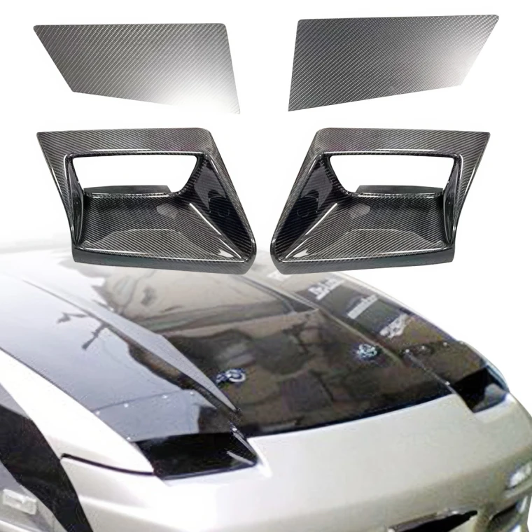 Carbon Fiber SMAD Headlight Housings 4pc > Nissan 240SX 1989-1994> 2/3dr - image 1