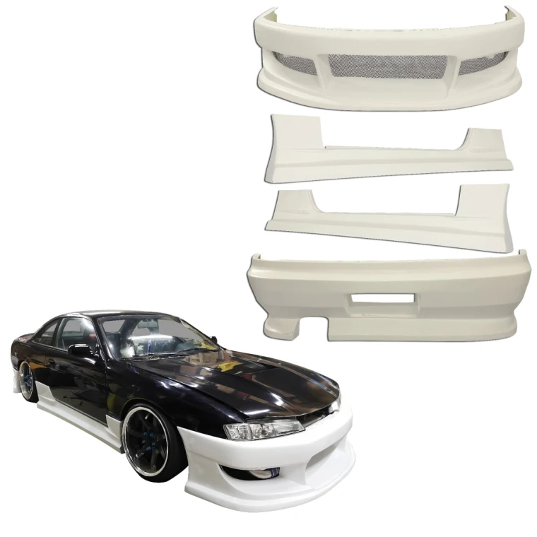 FRP WOR9 v2 Body Kit 4pc > Nissan 240SX (S14) 1997-1998 - image 1
