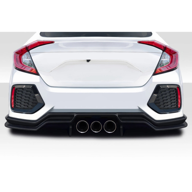 2016-2021 Honda Civic 4DR Duraflex Broman Rear Lip Spoiler Air Dam - 3 Pieces - image 1