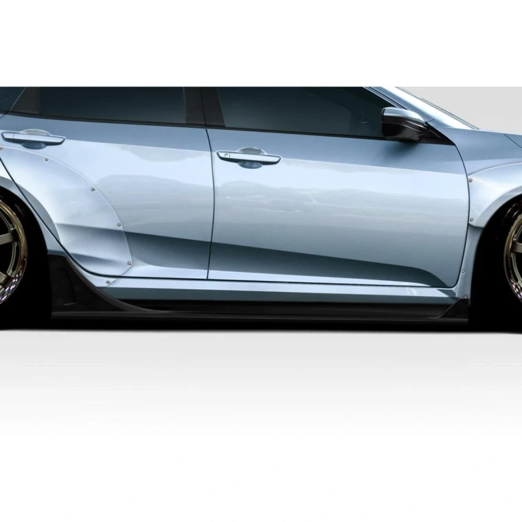 2016-2021 Honda Civic 4DR Broman Side Skirt Rocker Panels - 2 Pieces - image 1