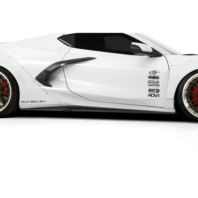 2020-2025 Chevrolet Corvette C8 Gran Veloce Wide Body Side Skirt Rocker Panel Splitters - 2 Pieces - image 1