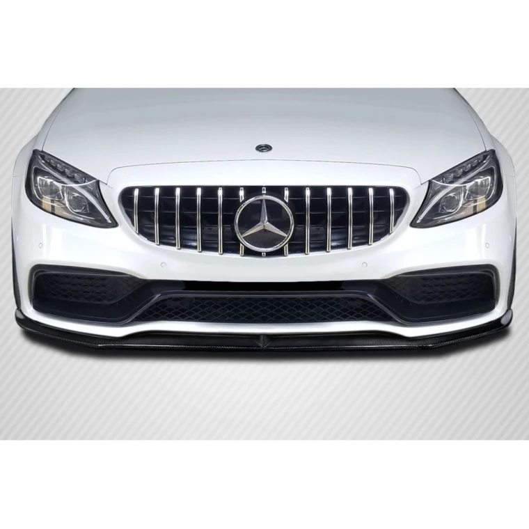 2015-2018 Mercedes Benz W205 C-Class / 2016-2018 Mercedes Benz C43 AMG Power Front Lip Spoiler Air Dam - 1 Piece - image 1
