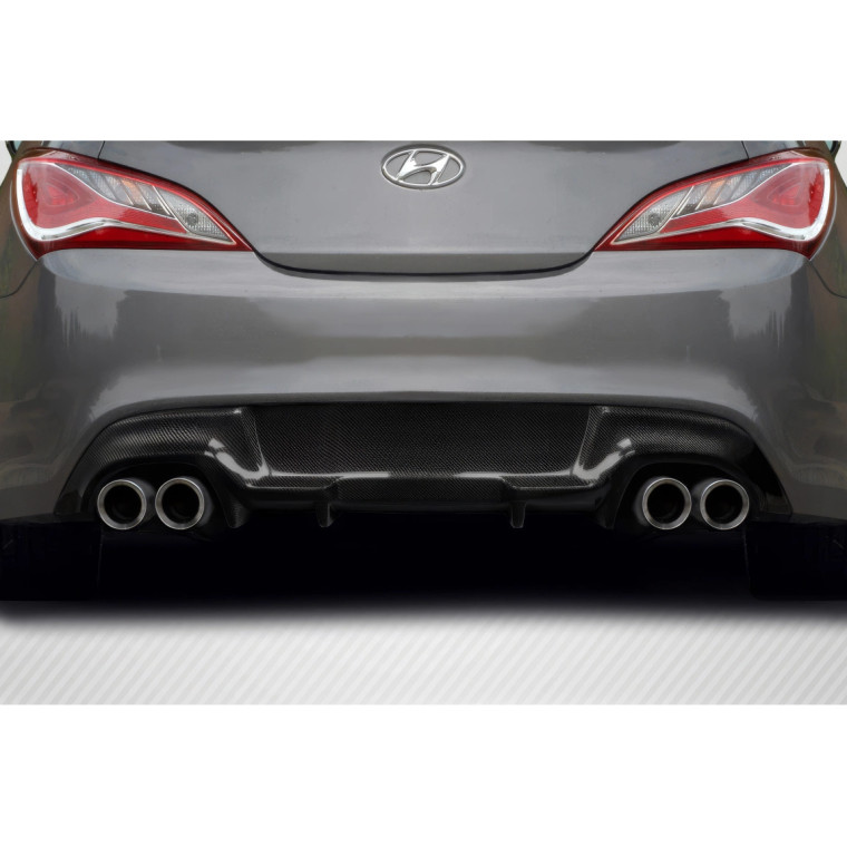 2010-2016 Hyundai Genesis Coupe Carbon Creations Twins Rear Diffuser - 1 Piece - image 1