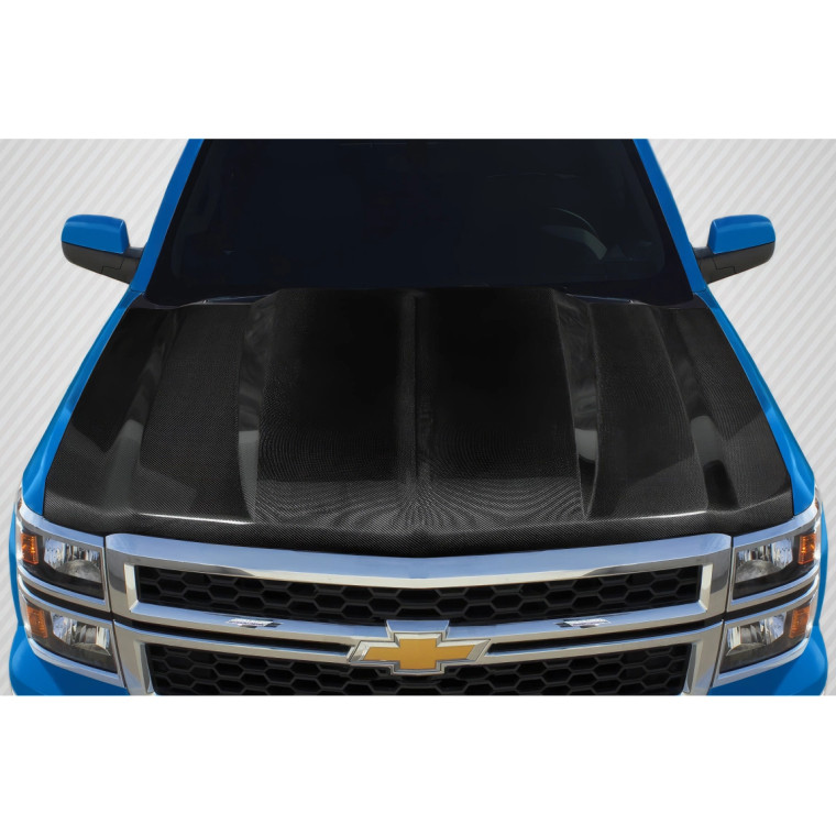 2014-2015 Chevrolet Silverado 2" Cowl Hood - 1 Piece - image 1