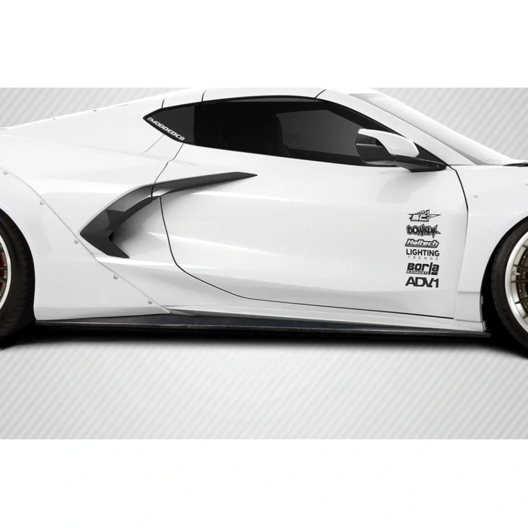 2020-2025 Chevrolet Corvette Gran Veloce Carbon Fiber Side Skirts - image 1