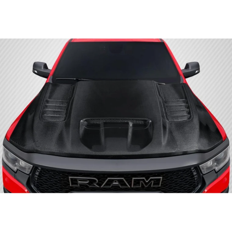 2021-2024 Dodge Ram OEM Look Carbon Fiber Hood - image 1