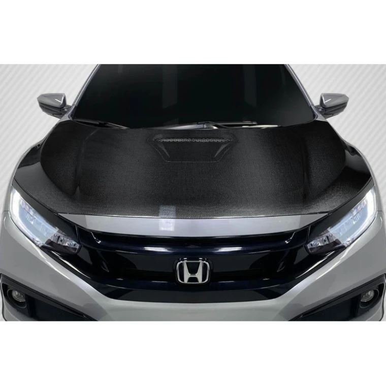2016-2021 Honda Civic Type R Look Carbon Fiber Hood - image 1