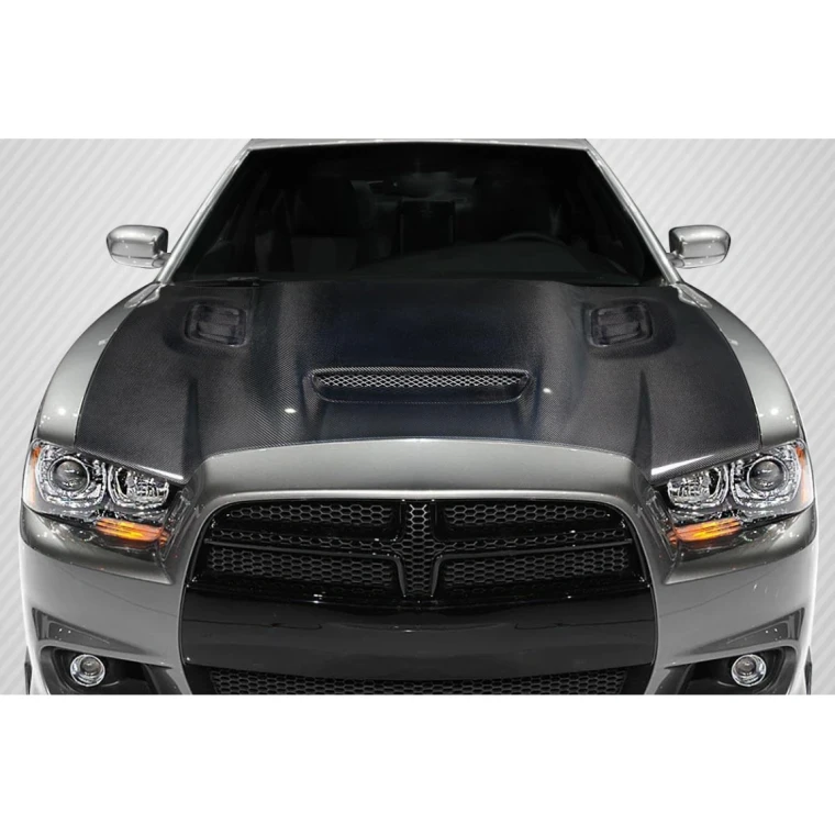 2011-2014 Dodge Charger Hellcat Redeye Look Carbon Fiber Hood - image 1