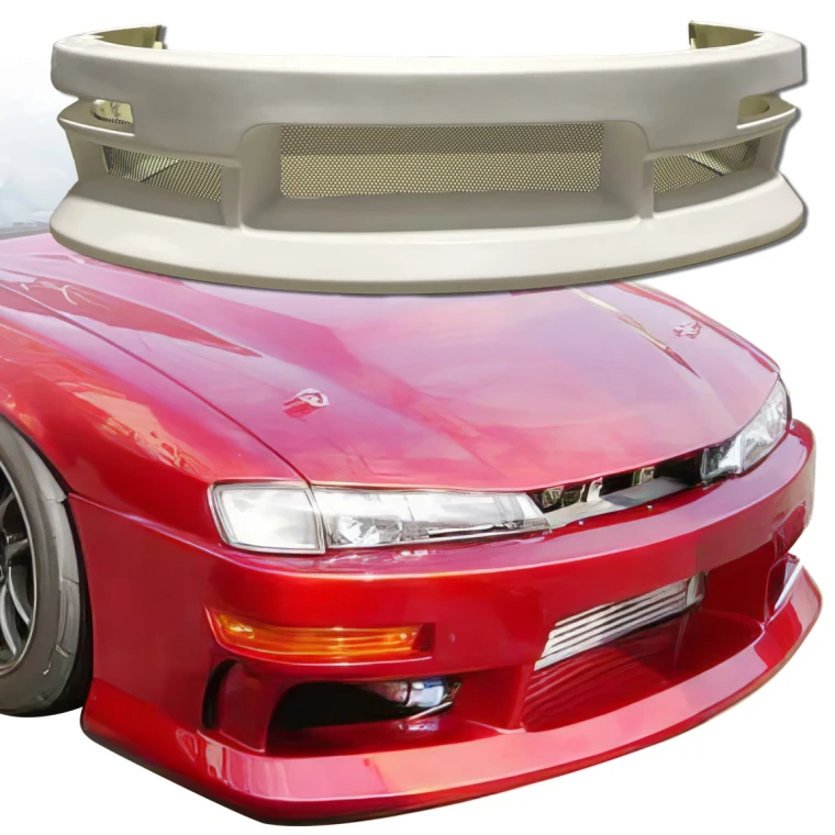 FRP MSPO Front Bumper > Nissan 240SX (S14) 1997-1998 - image 1