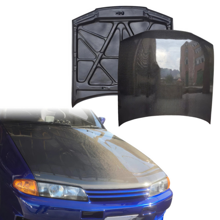 ModeloDrive Carbon Fiber OER GTR Hood > Nissan Skyline (R32) GTR 1990-1994 > 2dr Coupe - image 1