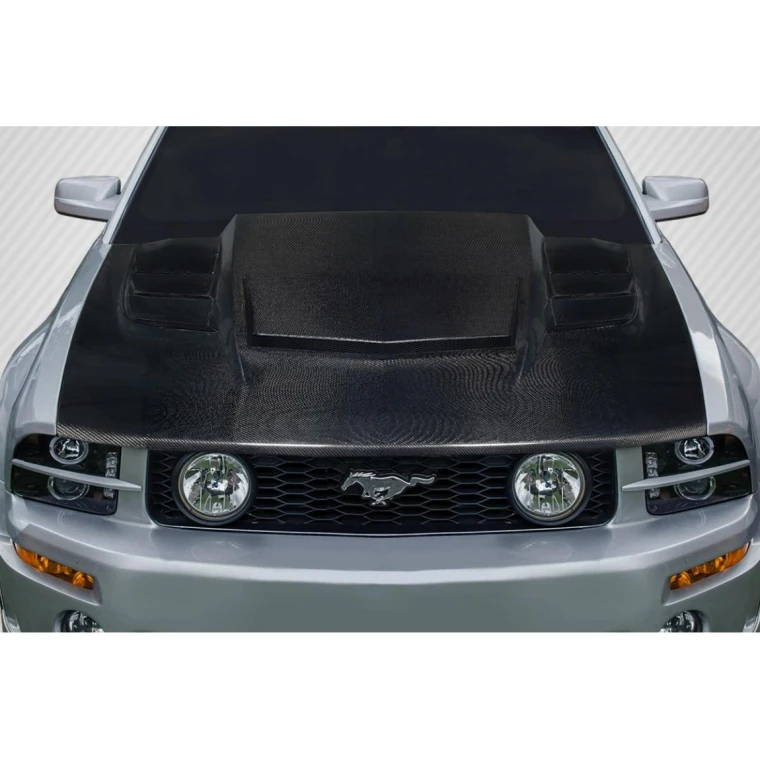 2005-2009 Ford Mustang Interceptor Carbon Fiber Hood - image 1