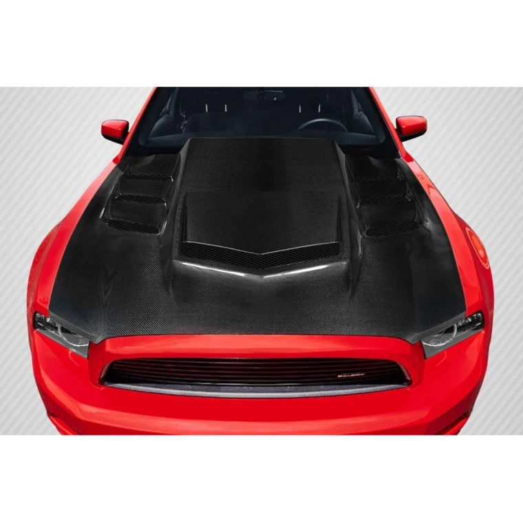 2013-2014 Ford Mustang Interceptor Carbon Fiber Hood - image 1