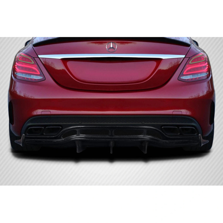 2015-2020 Mercedes C Class W205 Weaver Sport Rear Diffuser - 3 Pieces - image 1