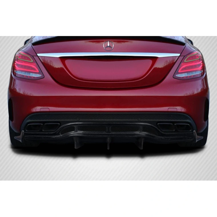 2015-2020 Mercedes C Class W205 Weaver Sport Rear Diffuser - 3 Pieces - image 1