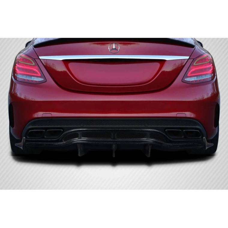 2015-2020 Mercedes C Class Weaver Carbon Fiber Rear Lip - image 1