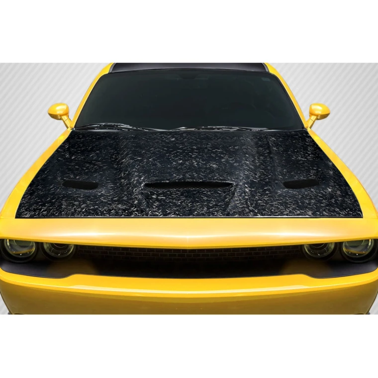 2008-2023 Dodge Challenger AeroForge Dritech Hellcat Look Hood - 1 Piece - image 1