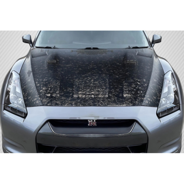 2009-2016 Nissan GT-R R35 AeroForge GT2 Hood - 1 Piece - image 1