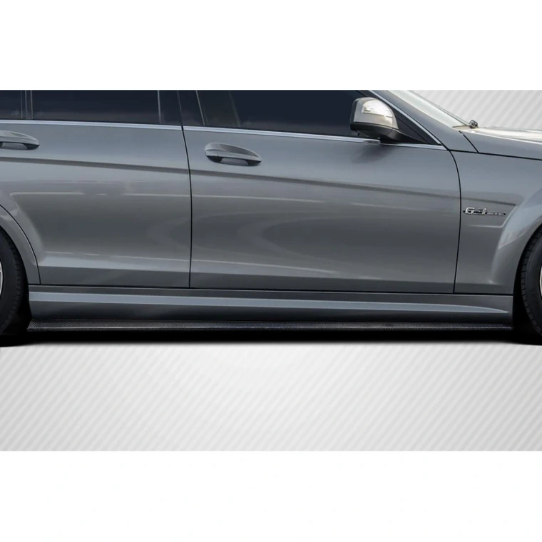 2008-2014 Mercedes Benz C Class W204 Radian Side Skirt Rocker Panel Splitters - 2 Pieces - image 1