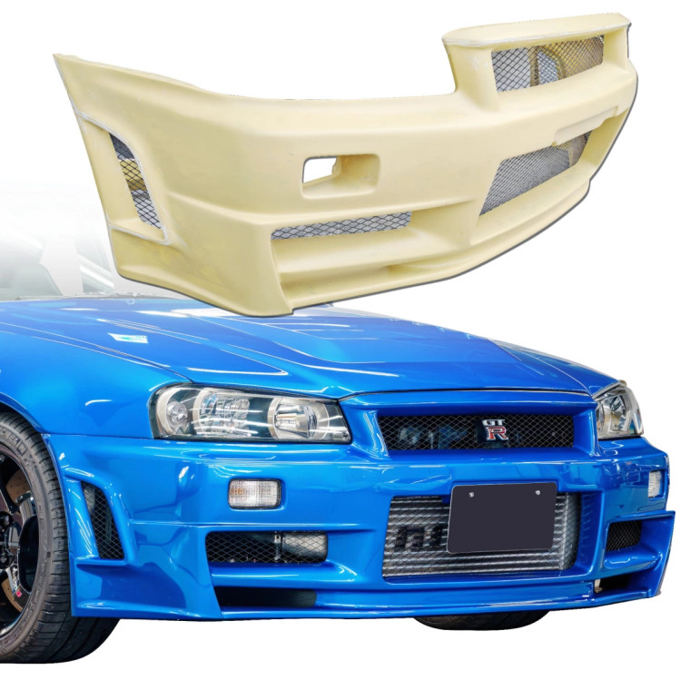 ModeloDrive FRP NISM Z-Tune Front Bumper > Nissan Skyline (R34) GTR 1999-2004 > 2dr Coupe - image 1