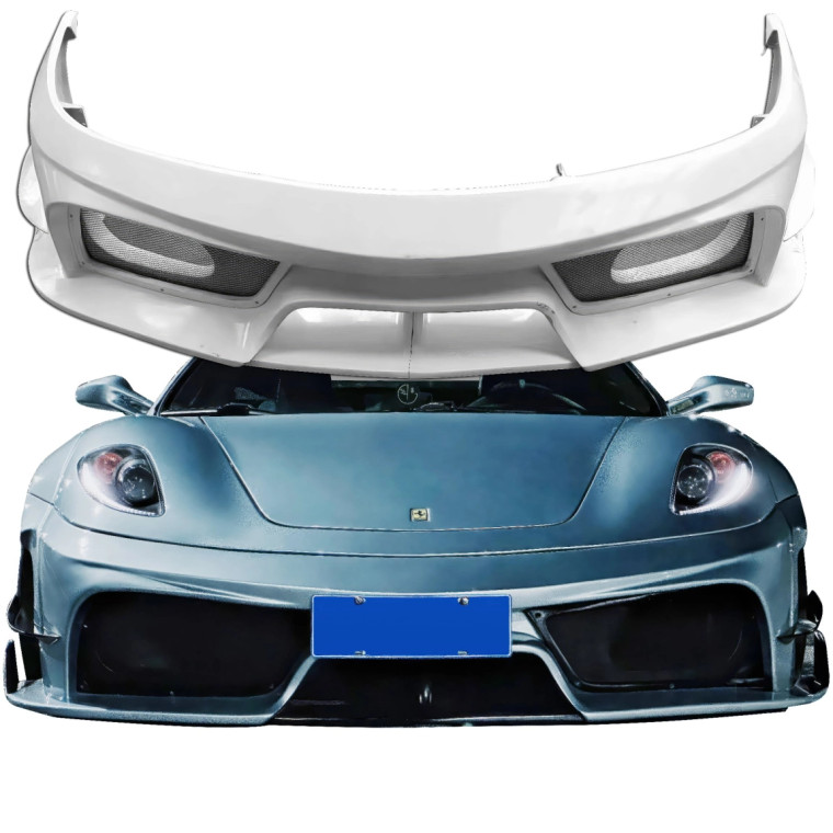 ModeloDrive FRP HOM Front Bumper 8pc > Ferrari F430 2005-2009 - image 1