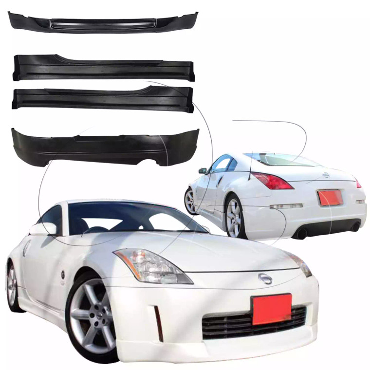 Nissan 350Z 2006-2008 ING Style 4 Piece Polyurethane Full Body Kit - image 1