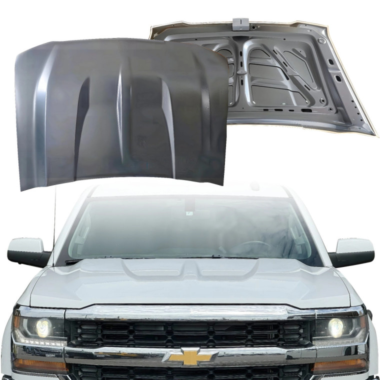 OEREP Steel 1500 Hood > Chevrolet Silverado 1500 2014-2019 - image 1
