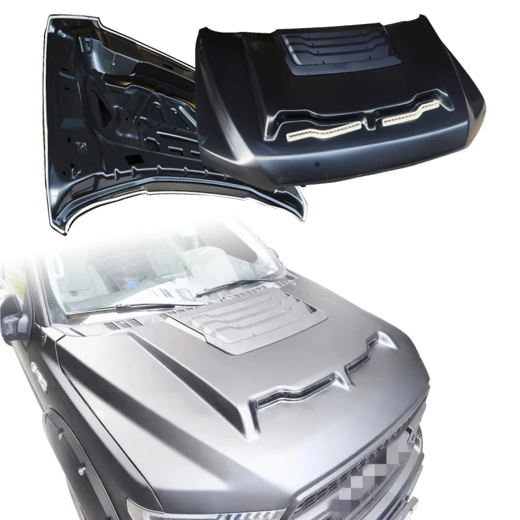 Steel GT500 Style Hood W/ Air Vent Scoop Hood > Ford F150 2015-2020 - image 1