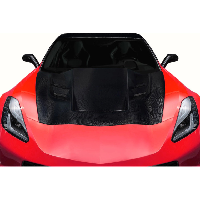 2014-2019 Chevrolet Corvette C7 Carbon Creations Eagle Eye Hood - 1 Piece - image 1