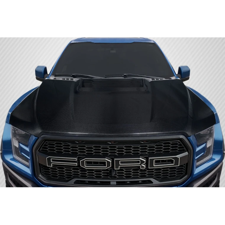 2017-2020 Ford Raptor OEM Look Carbon Fiber Hood - image 1