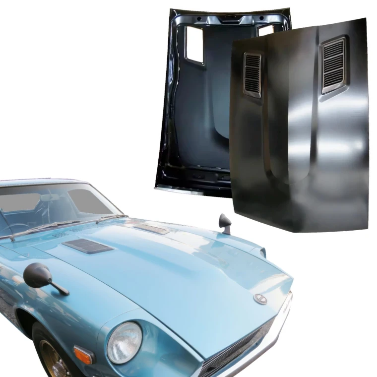Steel 280-Style Dual Vent Hood > Datsun 240Z S30 1970-1973 - image 1