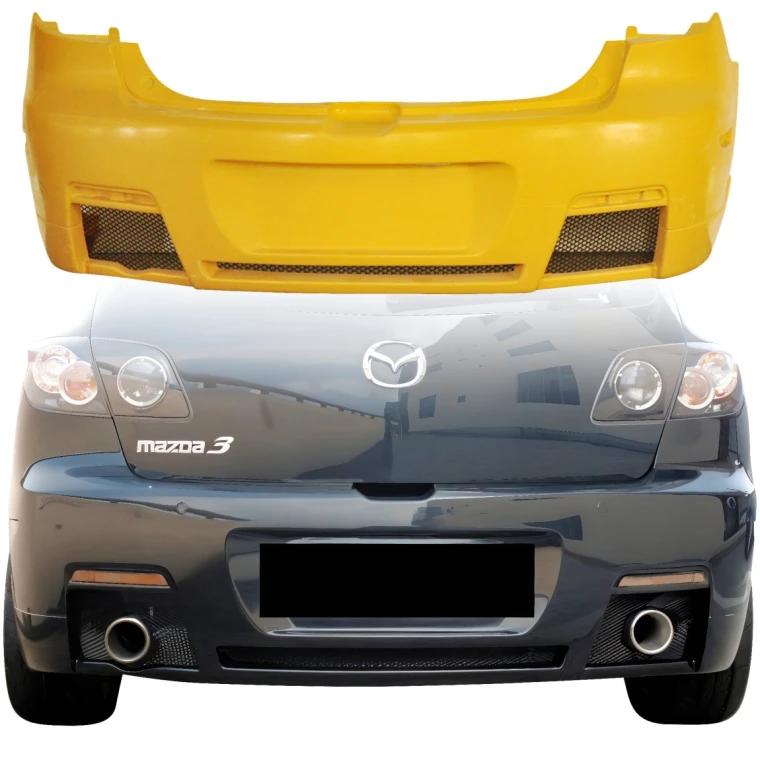 FRP AEXE Rear Bumper > Mazda Mazda3 2004-2009 > 5dr Hatchback - image 1