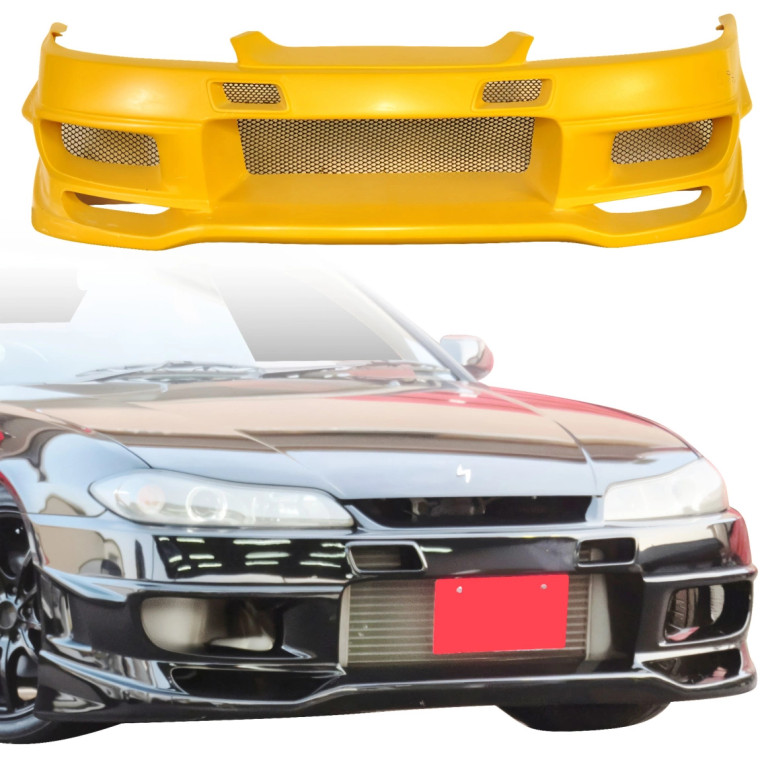 ModeloDrive FRP TRIA Front Bumper > Nissan Silvia (S15) 1999-2002 - image 1