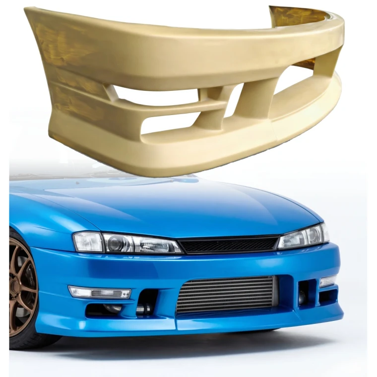 FRP WSQU Front Bumper > Nissan 240SX (S14) 1997-1998 - image 1