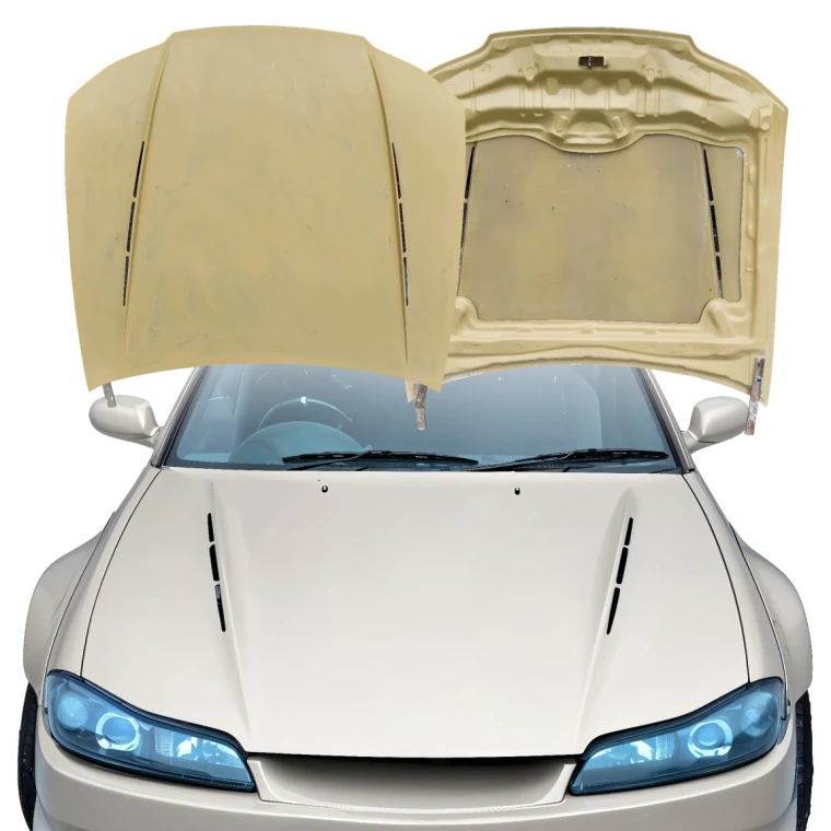 FRP VERT EDG Hood (vented) > Nissan Silvia (S15) 1999-2004 - image 1