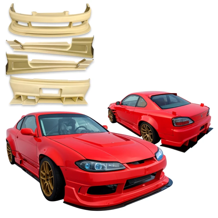 FRP ORI RAC Body Kit w Splitters 8pc > Nissan Silvia (S15) 1999-2004 - image 1