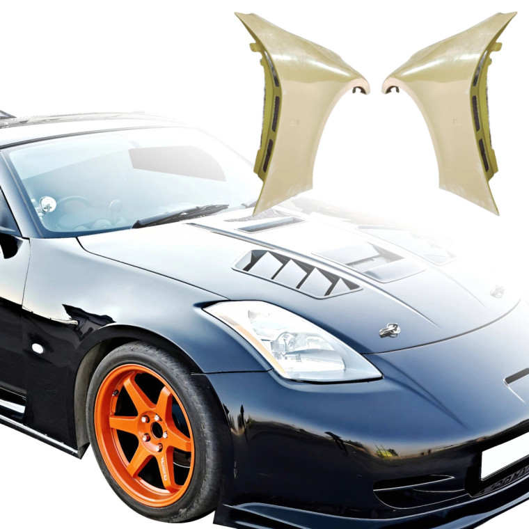 ModeloDrive FRP TSEC Wide Body Fenders (front) > Nissan 350Z (Z33) 2003-2008 - image 1