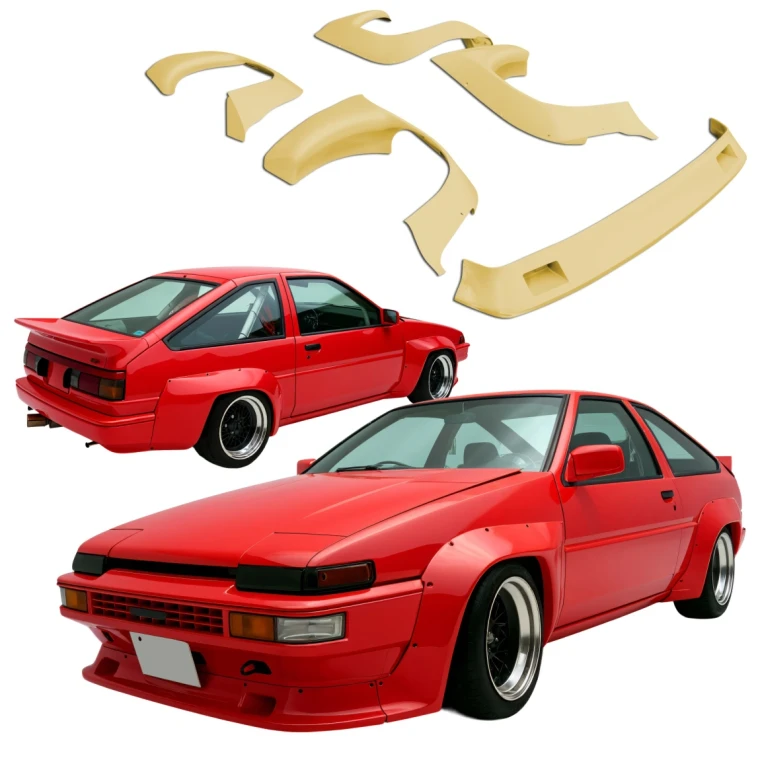 FRP TD N2 Wide Body Kit 5pc > Toyota Corolla (AE86) Trueno 1984-1987 - image 1