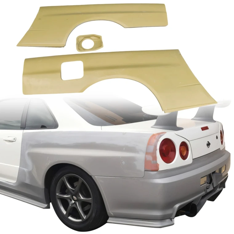 FRP GTR Conversion Fenders (rear) > Nissan Skyline (R34) GTT 1999-2004 > 2dr Coupe - image 1
