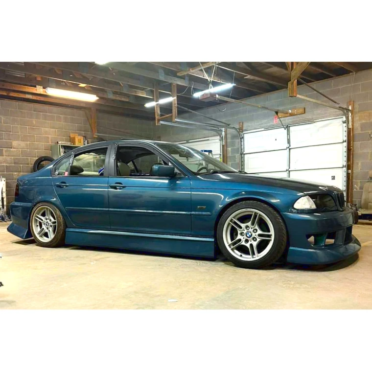 BMW E46 3 Series 2DR 4DR 1999-2005 ISB Style 2 Piece Polyurethane Side Skirts - image 1