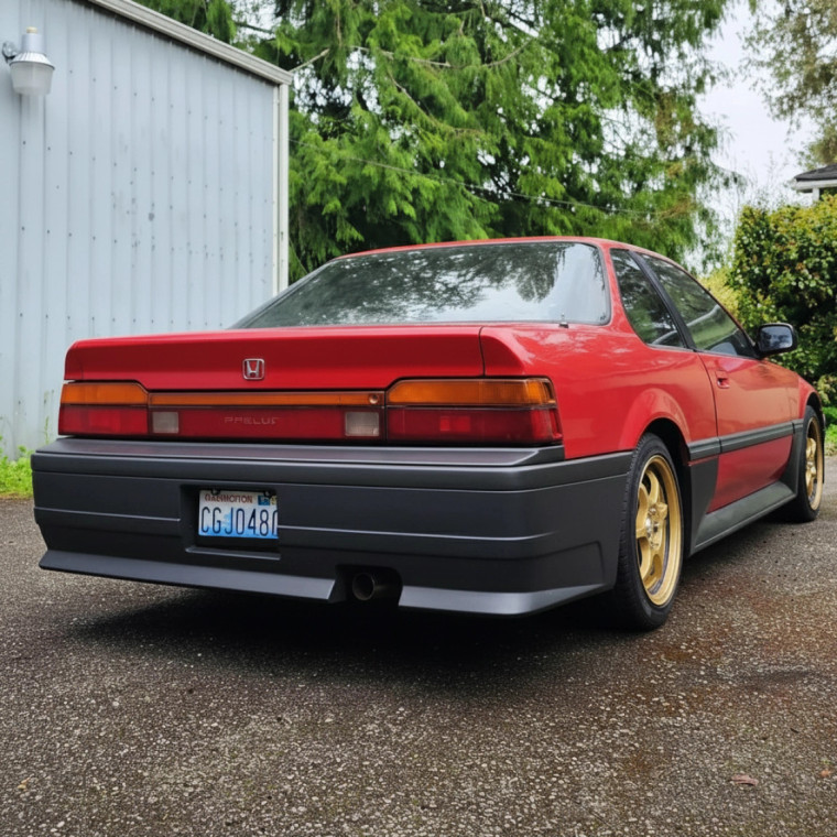 Honda Prelude 1990-1991 1 Piece Polyurethane Rear Lip - image 1