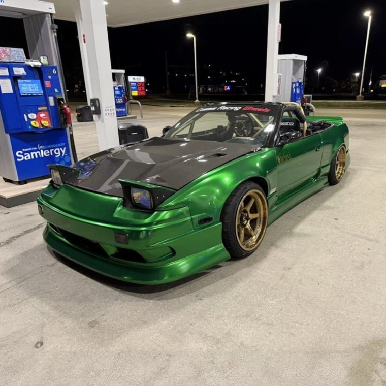 Nissan 240SX S13 (Pop Up) 1989-1994 Wide Johnnies Style 2 Piece Polyurethane 50mm Front Fenders - image 1