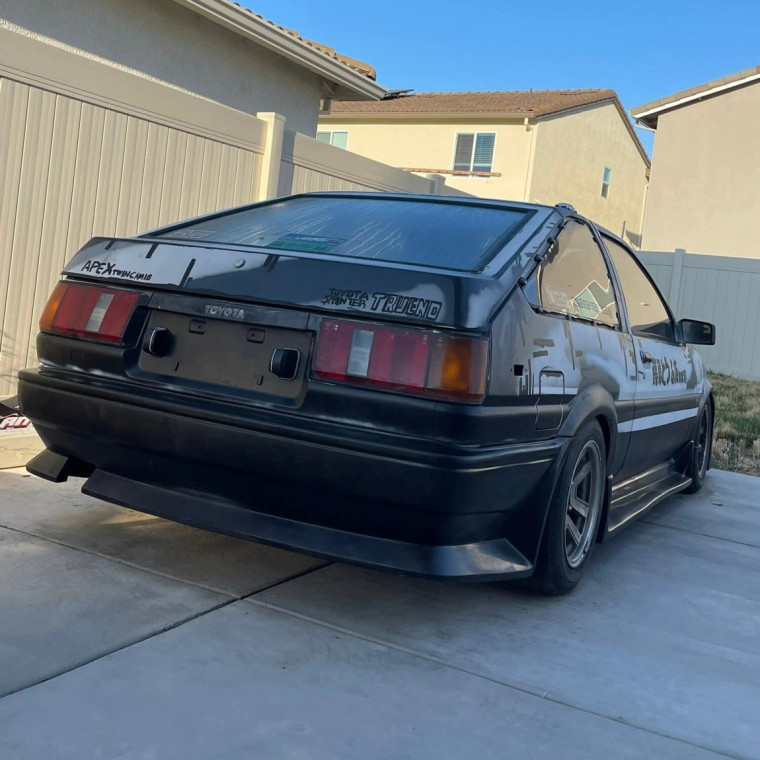 Toyota Corolla 1983-1987 AE86 Blood Style 1 Piece Polyurethane Rear Bumper - image 1