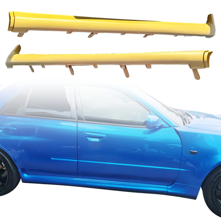 ModeloDrive FRP GTR Conversion Side Skirts > Nissan Skyline (R34) GTT 1999-2004 > 4dr Sedan - image 1
