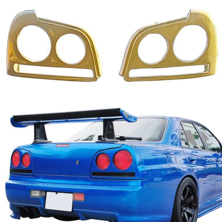 FRP GTR Conversion Tail Light Housings > Nissan Skyline (R34) GTT 1999-2004 > 4dr Sedan - image 1