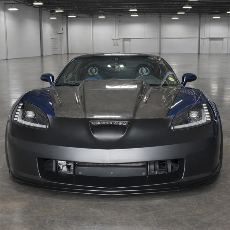 Chevrolet Corvette C6 2006-2013 C6R Style 1 Piece Polyurethane Front Bumper - image 1