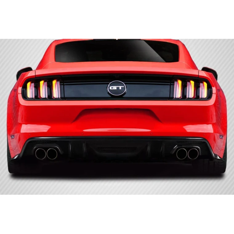 2015-2017 Ford Mustang KT Style Carbon Fiber Rear Lip - image 1