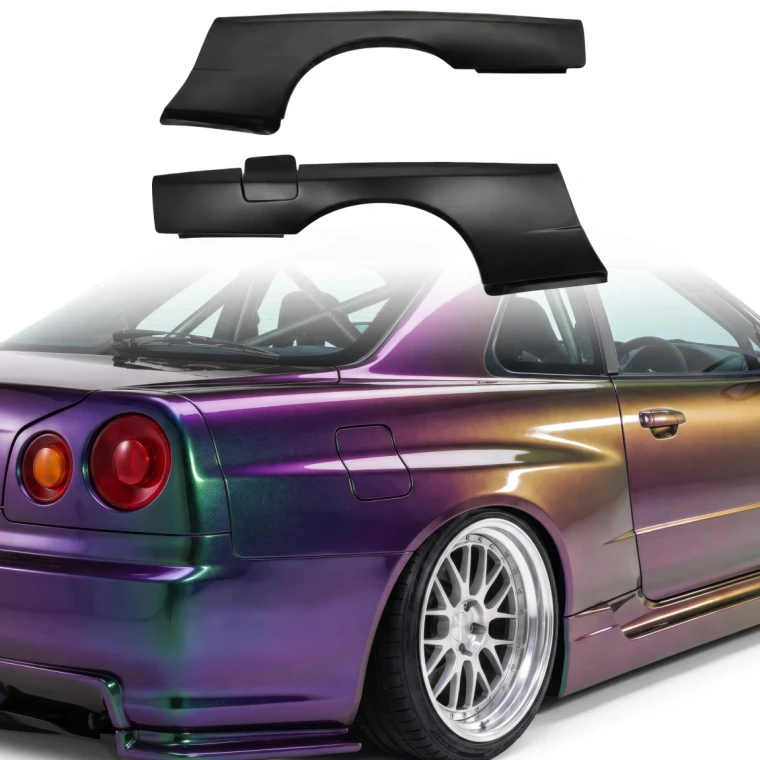 FRP CFAC Wide Body Fenders (rear) 60mm > Nissan Skyline (R34) GT-T 1999-2002 > 2dr - image 1