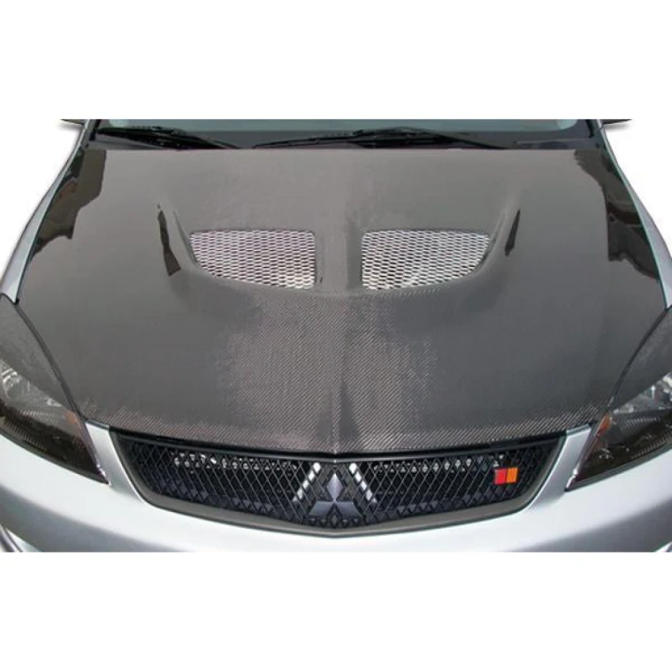 2004-2007 Mitsubishi Lancer Evo Carbon Fiber Hood - image 1