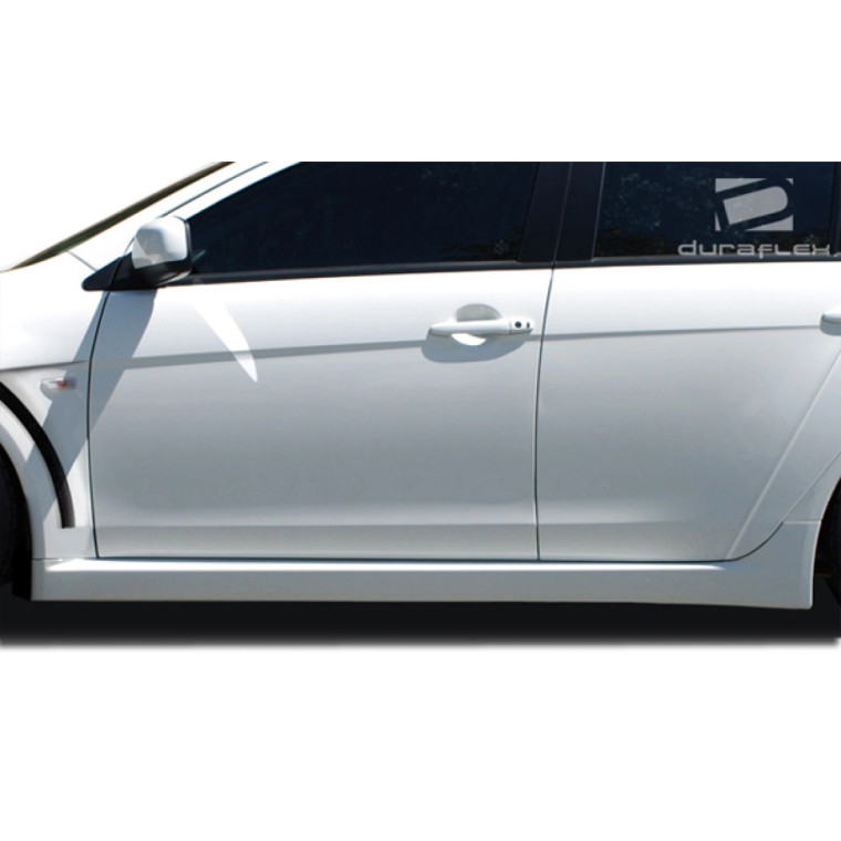 2008-2017 Mitsubishi Lancer Duraflex Evo X Look Side Skirts Rocker Panels - 2 Piece - image 1